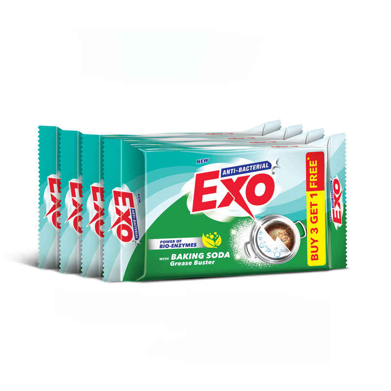 Exo Anti Bacterial Dishwash Bar | Baking soda for Malodor Buster with Power of Bio-Enzymes