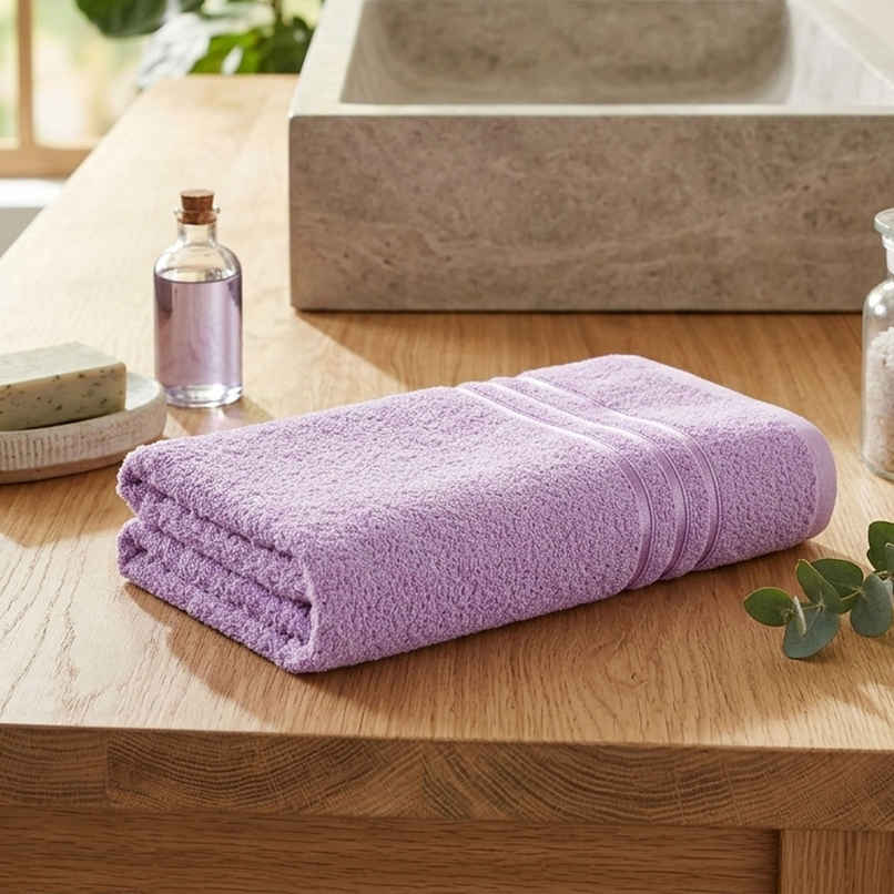 Home Elegance by myTrident Comfort Living Cotton Bath Towel | 70cm x 140cm | 400 GSM | Violet Sky