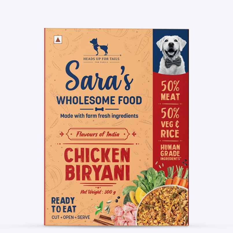 HUFT Sara's Wholesome Food Chicken Biryani Dog Food Pack HUFT Sara's Wholesome Food Chicken Biryani Dog Food Pack