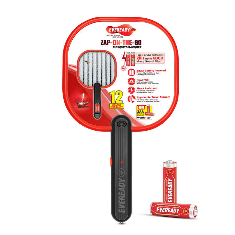  Eveready Zap-On-The-Go Mosquito Racquet, Battery Operated