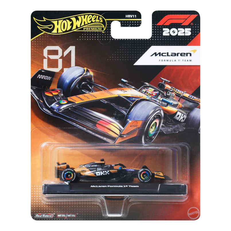 Hot Wheels 1:64 Scale Premium RACE TEAM MCLAREN DRIVER 1 Die Cast Formula 1
