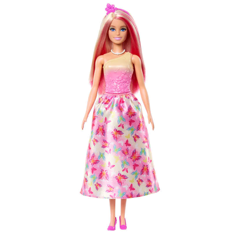 Barbie Royal Doll | Pink & Blonde Hair | Butterfly Skirt