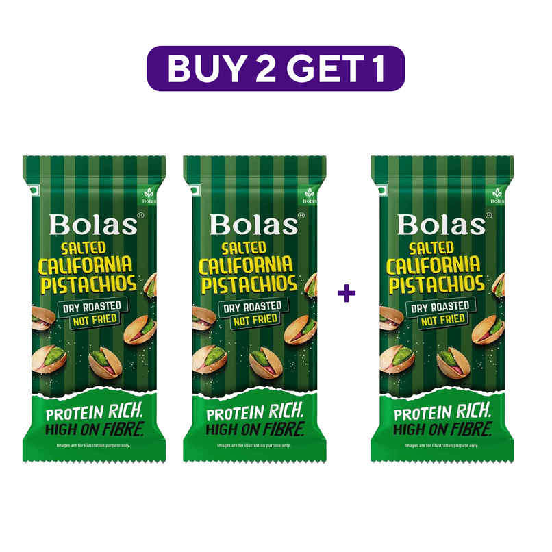 Bolas Salted Pistachios | Roasted & Salted Nuts Combo