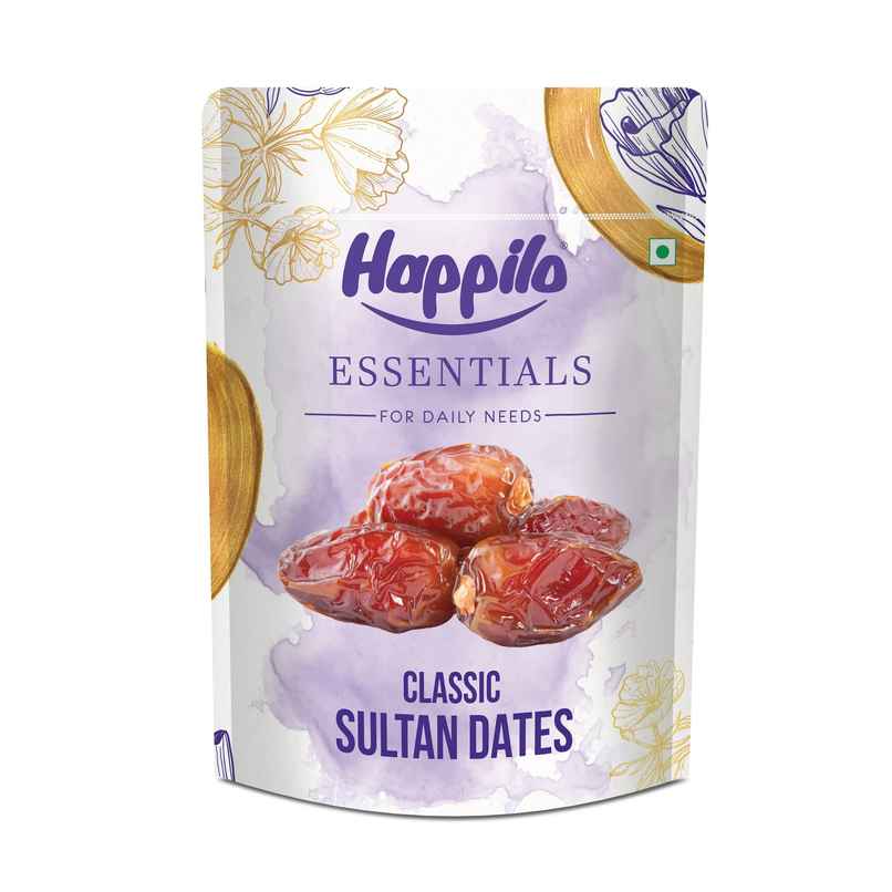 Happilo Essentails Classic Sultan Dates | Natural Khajur | No Added Sugar Happilo Essentails Classic Sultan Dates | Natural Khajur | No Added Sugar