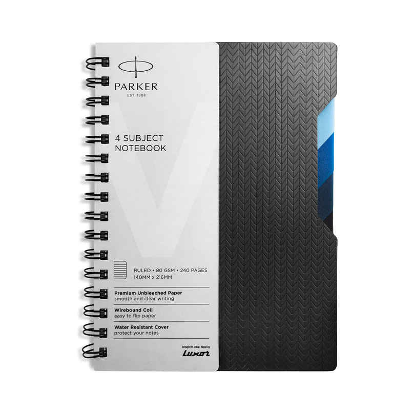 Parker Vector Silver A5 Size 4 Subject Note Book