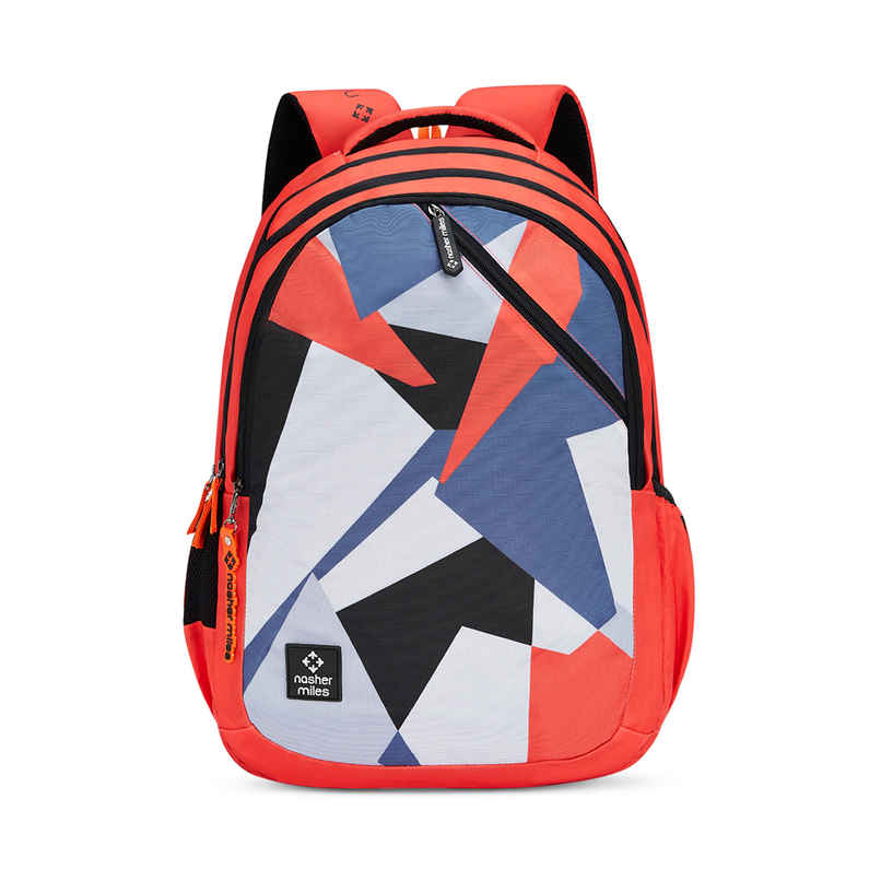 Nasher Miles Modern Polyester Laptop Backpack with Raincover & Front Organiser | Red - 45 L