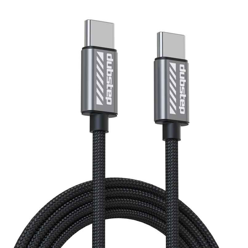 Dubstep Blaze Flash 65W Type-C to Type-C Nylon braided 1.25m Data Fast Charging Cable (Compatible with Mobile, Tablet, Laptop,One Cable) - Grey Dubstep Blaze Flash 65W Type-C to Type-C Nylon braided 1.25m Data Fast Charging Cable (Compatible with Mobile, Tablet, Laptop,One Cable) - Grey