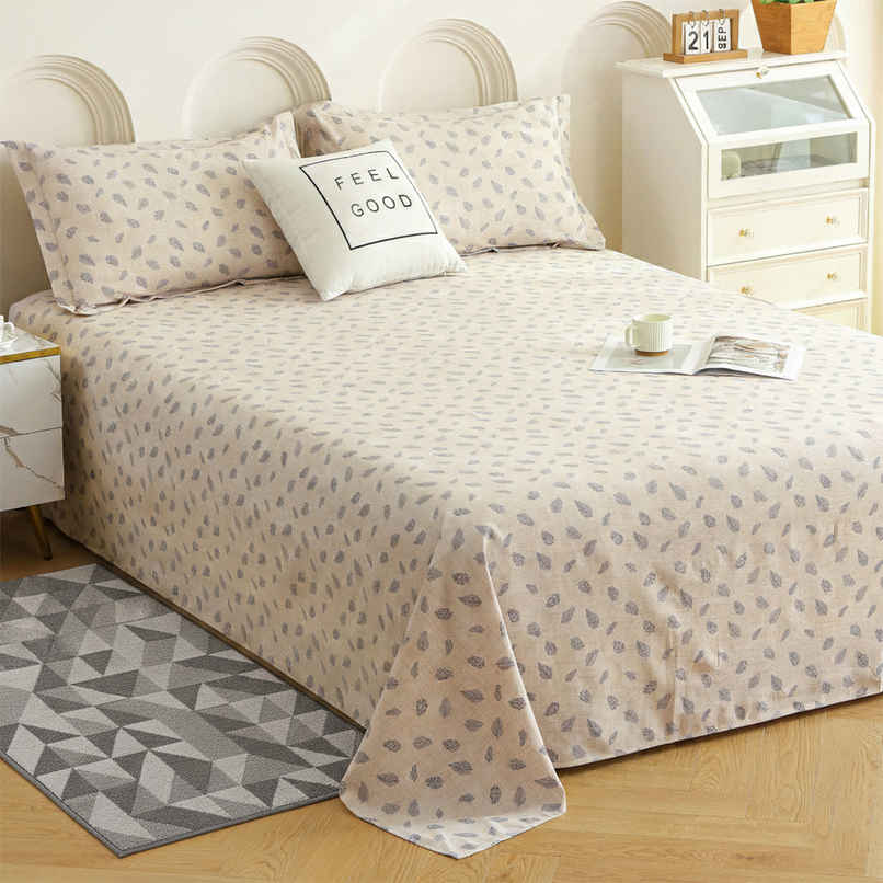 Story@Home Microfiber King 300 TC Floral Bedsheet with 2 Pillow Covers | Beige Story@Home Microfiber King 300 TC Floral Bedsheet with 2 Pillow Covers | Beige