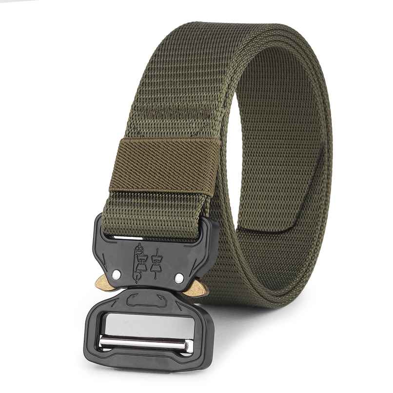 Zoro Men's Solid Nylon Belt | Green - Free Size