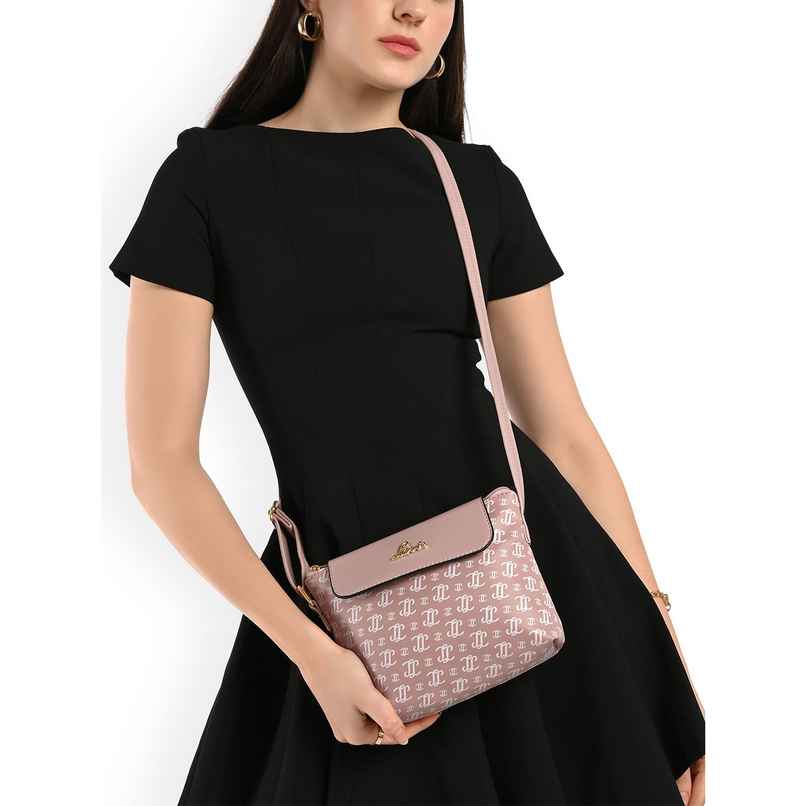 Lavie Women's Mono Ll Rio Flap Crossbody Sling Bag | Ladies Purse Handbag | Pink