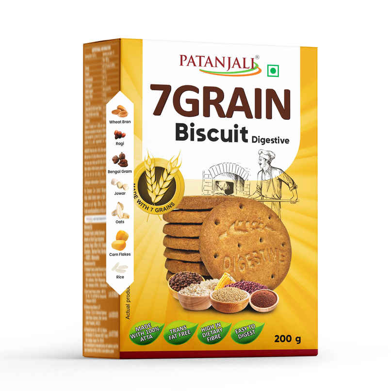 Patanjali 7 Grain Digestive Biscuits High Fibre Atta Cookies Patanjali 7 Grain Digestive Biscuits High Fibre Atta Cookies