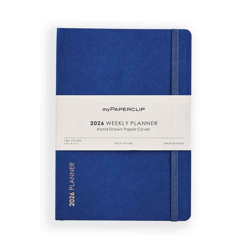 myPAPERCLIP 2026 Weekly Planner | Soft Cover | Blueberry | A5 Size
