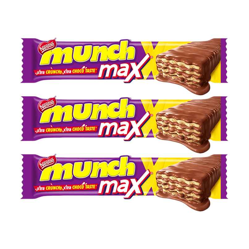 Nestle Munch Max Choco Coated Crunchy Wafer Bar Combo