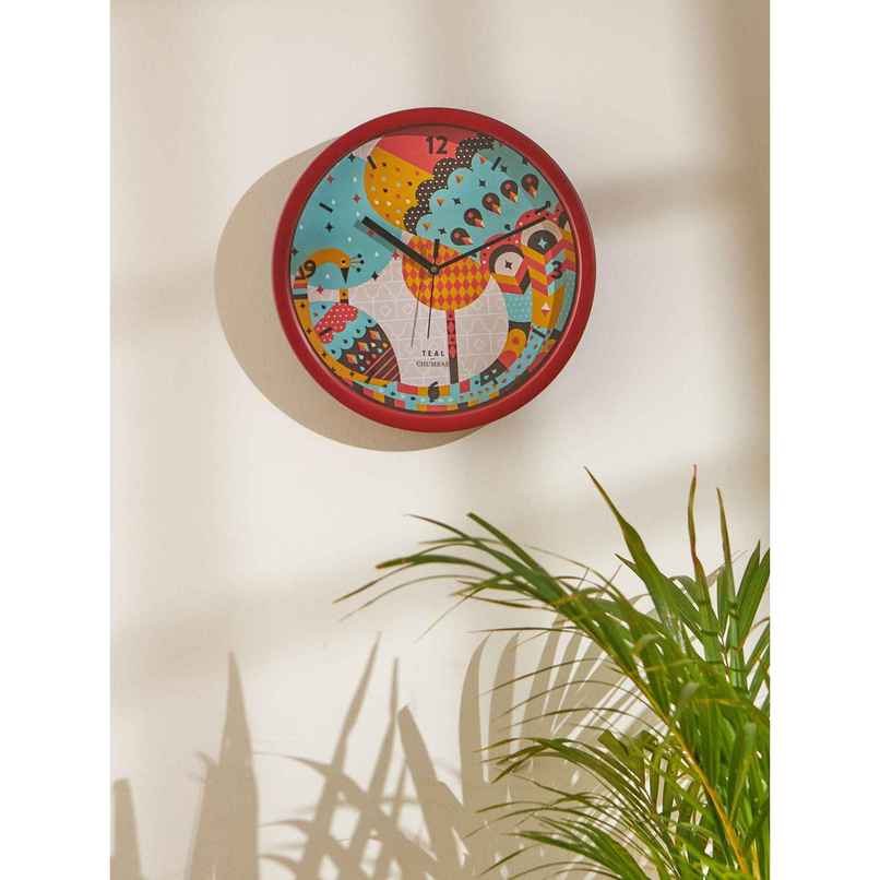 Teal By Chumbak | Peacock Pride Wall Clock | Assorted