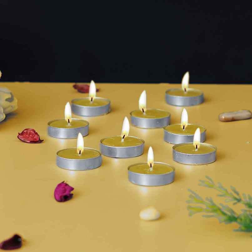Scented Tea Light Candles | Vanilla | Pack of 10 | eCraftIndia