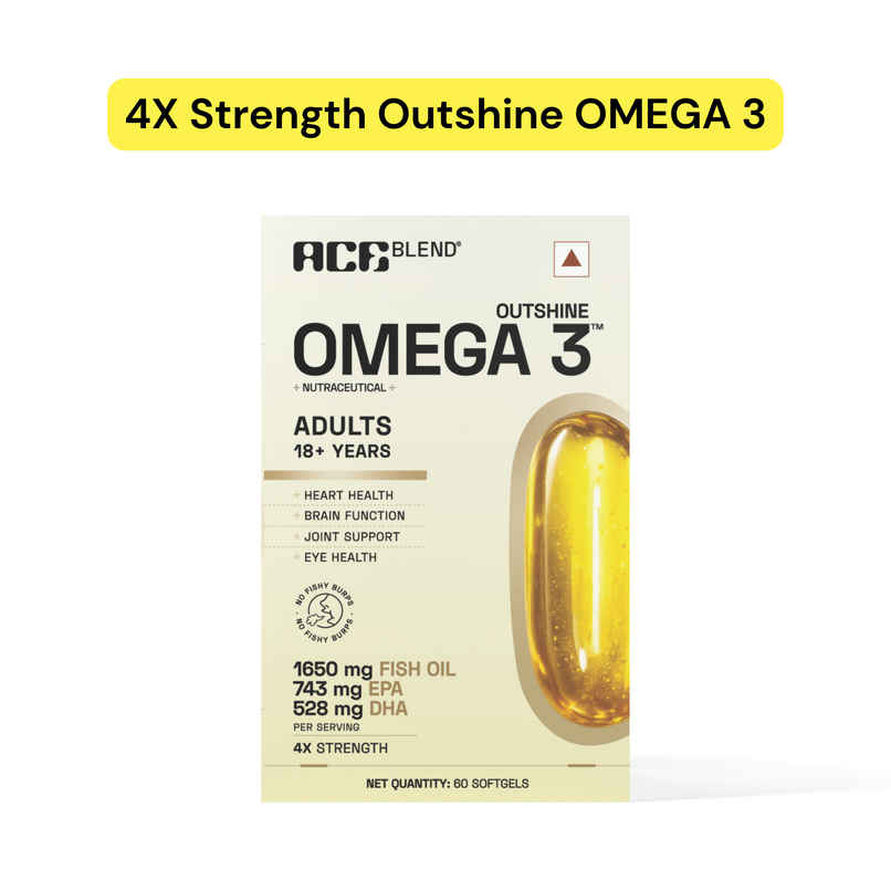 Ace Blend 4X Outshine Fish Oil | High Strength Omega-3 for Heart & Brain Ace Blend 4X Outshine Fish Oil | High Strength Omega-3 for Heart & Brain