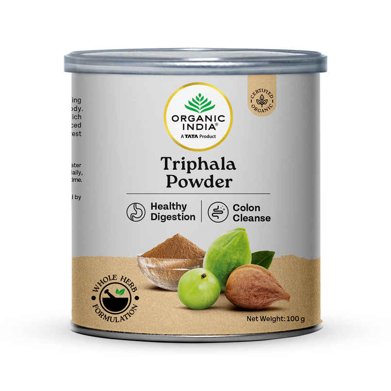 A TATA Product - Organic India Triphala Powder, No added fillers or chemicals A TATA Product - Organic India Triphala Powder, No added fillers or chemicals