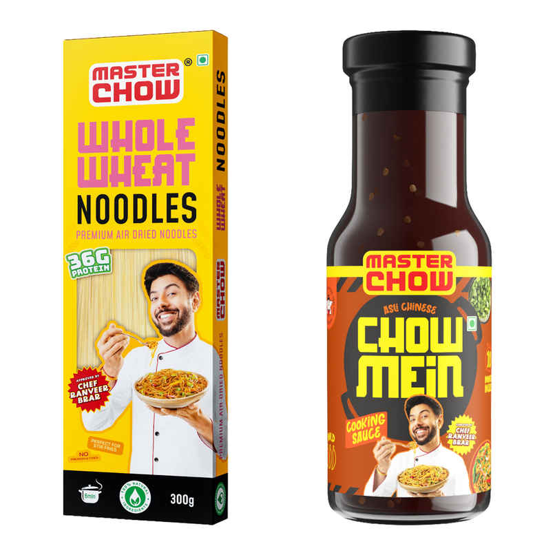 MasterChow Chowmein Cooking Sauce & MasterChow Whole Wheat Noodles | Combo MasterChow Chowmein Cooking Sauce & MasterChow Whole Wheat Noodles | Combo