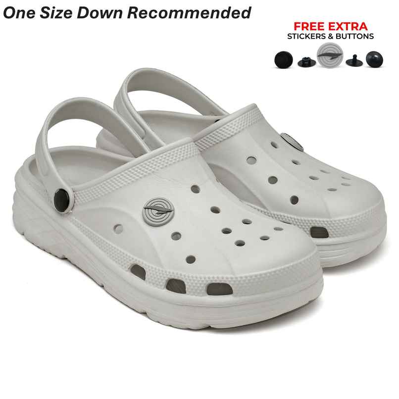 Asian Agc-14 Men Clogs | Light Grey | Size-7