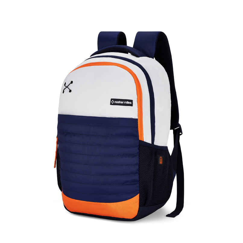 Nasher Miles Backpack for Unisex | Laptop Backpack | Casual Coding | White Blue - 31L Nasher Miles Backpack for Unisex | Laptop Backpack | Casual Coding | White Blue - 31L