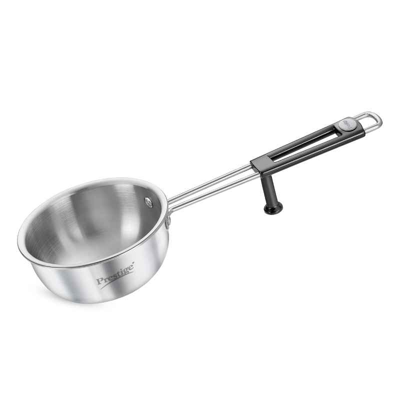 Prestige 13cm | 550ml Triply Splendor Stainless Steel Tadka Pan| Gas & Induction Compatible