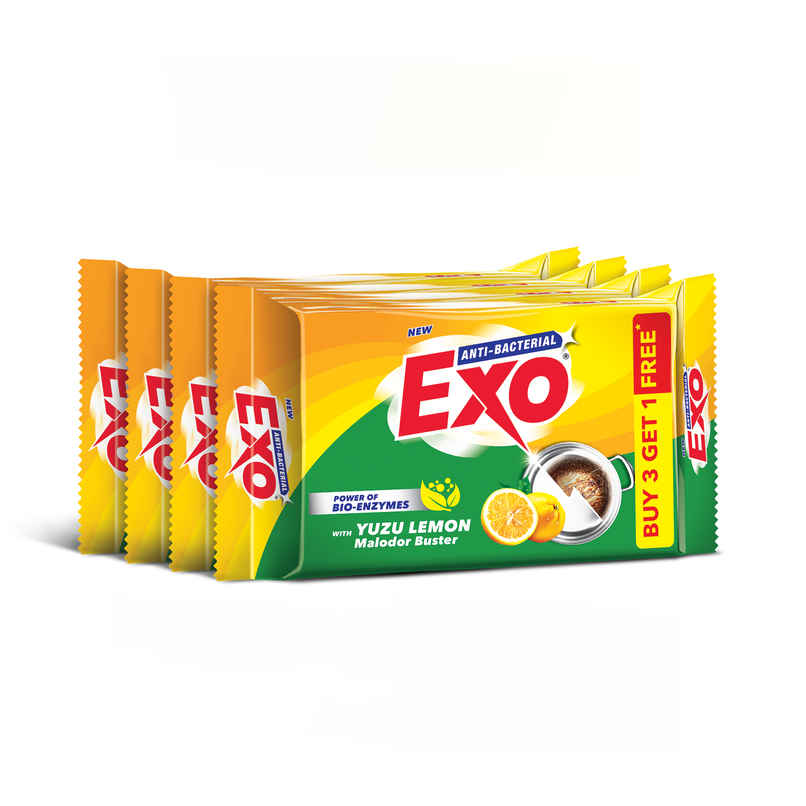 Exo Anti Bacterial Dishwash Bar | Yuzu Lemon for Malodor Buster with Power of Bio-Enzymes