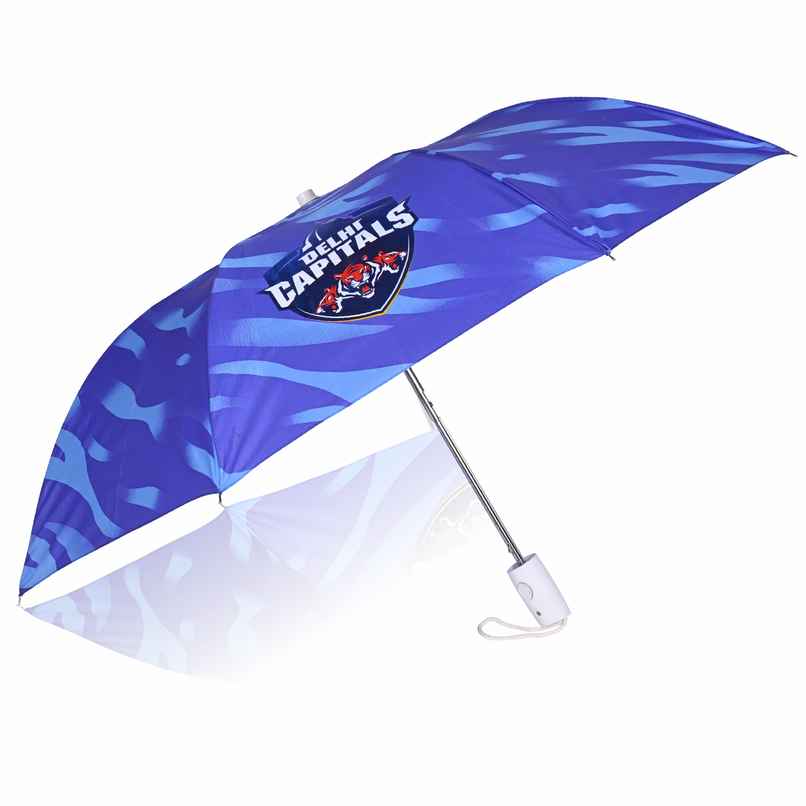 Eume Delhi Capitals Blue 23 Inch 1 Fold Straight Umbrella
