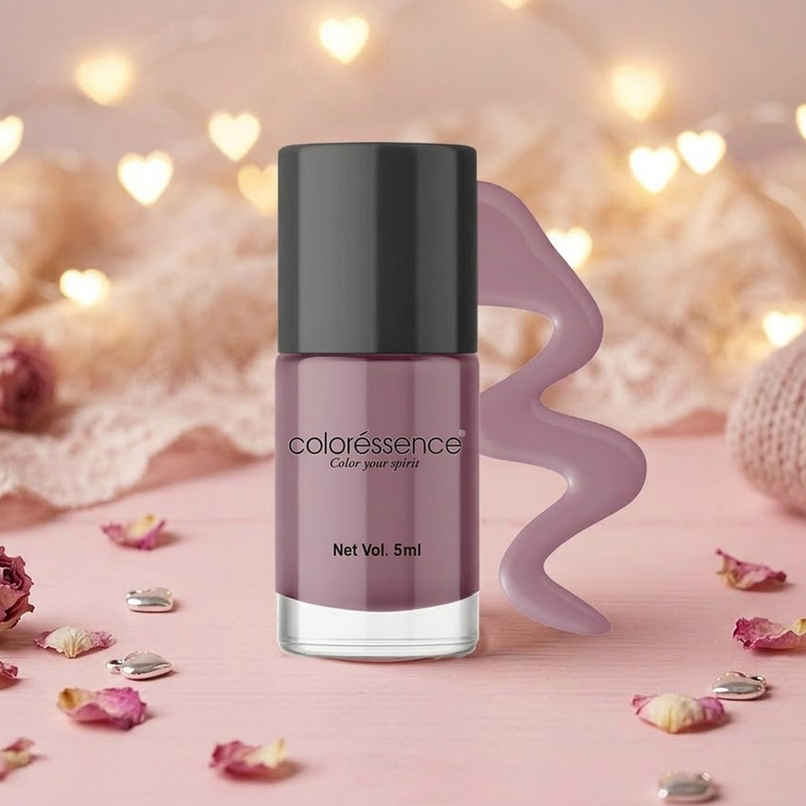 Coloressence Cute Coats Long Lasting Nail Paint, Chip Resistant, Quick Dry, 1 Swipe  | Nude Mauve