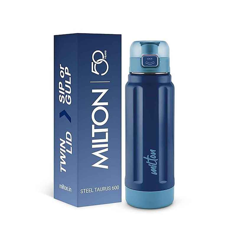 Milton Taurus Steel Insulated Bottle | 665 ml | Dark Blue | PU Insulated Milton Taurus Steel Insulated Bottle | 665 ml | Dark Blue | PU Insulated
