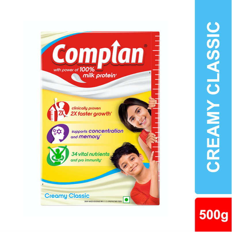 Complan Creamy Classic Flavour Drink Mix | For 5+ years Kids