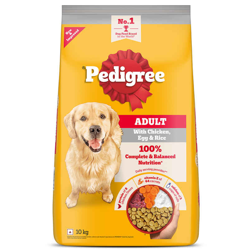 Pedigree Adult Chicken, Egg & Rice Dry Dog Food