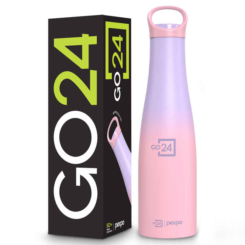 Go24 Morocco Stainless Steel Hot & Cold Water Bottle | Leakproof | 3-Layer Insulation