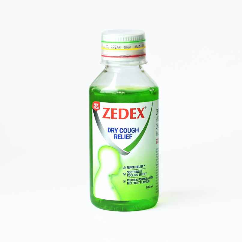 Zedex Mix Fruit Flavour Dry Cough Syrup Zedex Mix Fruit Flavour Dry Cough Syrup