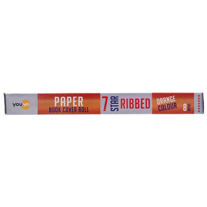 Navneet Youva Brown Cover Paper Roll 7 Star 8 Meters Length X 35.5 Cm Height Orange