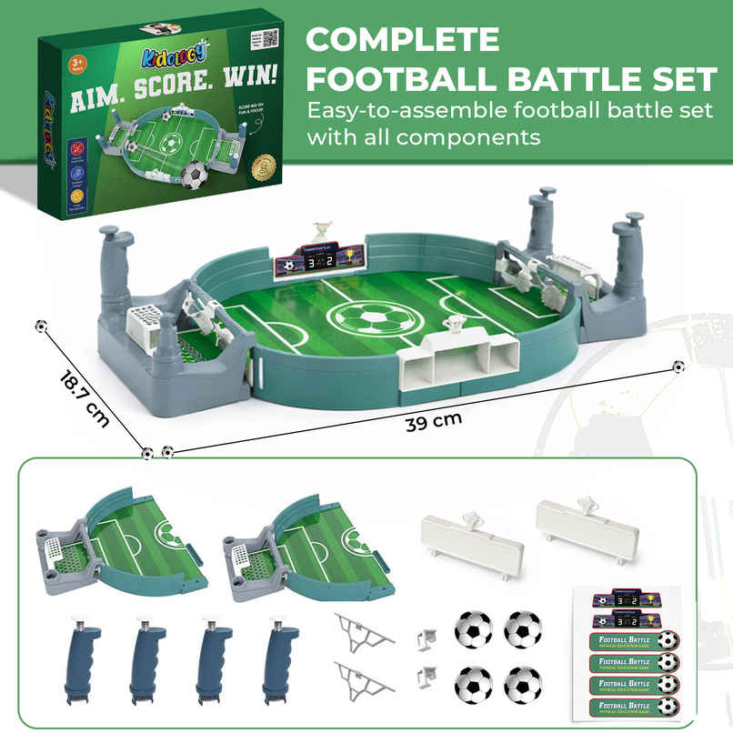 Kidology Mini Football Tabletop Game Set | Soccer Pinball Indoor Board Game For Kids & Adult