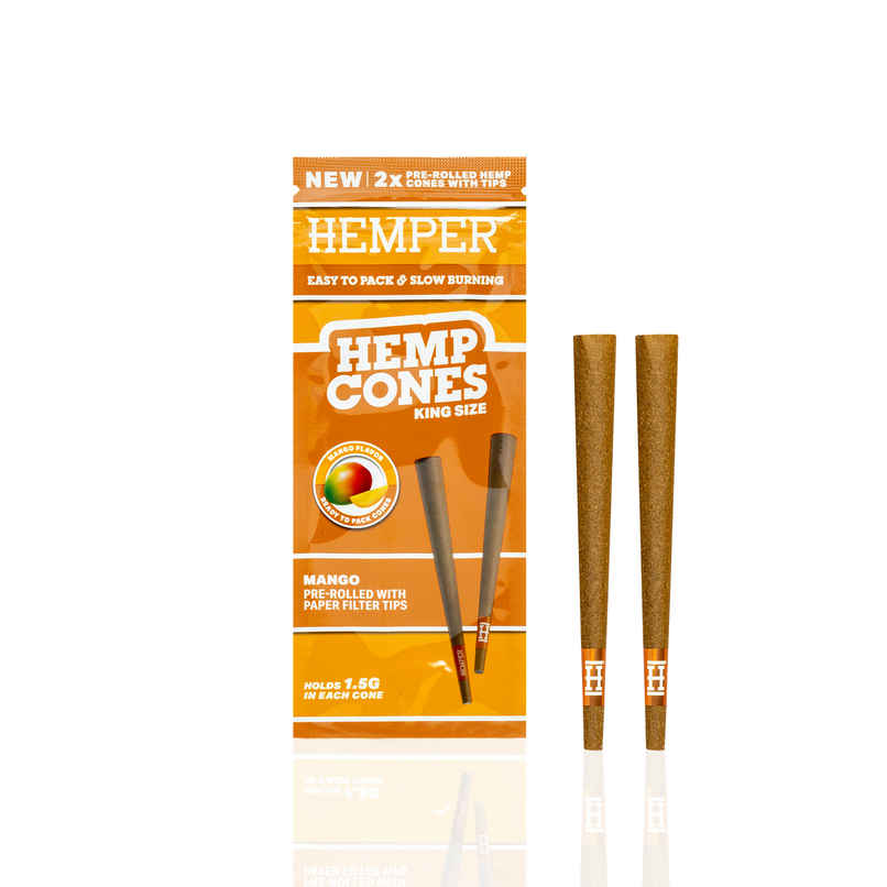 Hemper Mango Flavoured Hemp Pre-Rolled Cones Hemper Mango Flavoured Hemp Pre-Rolled Cones