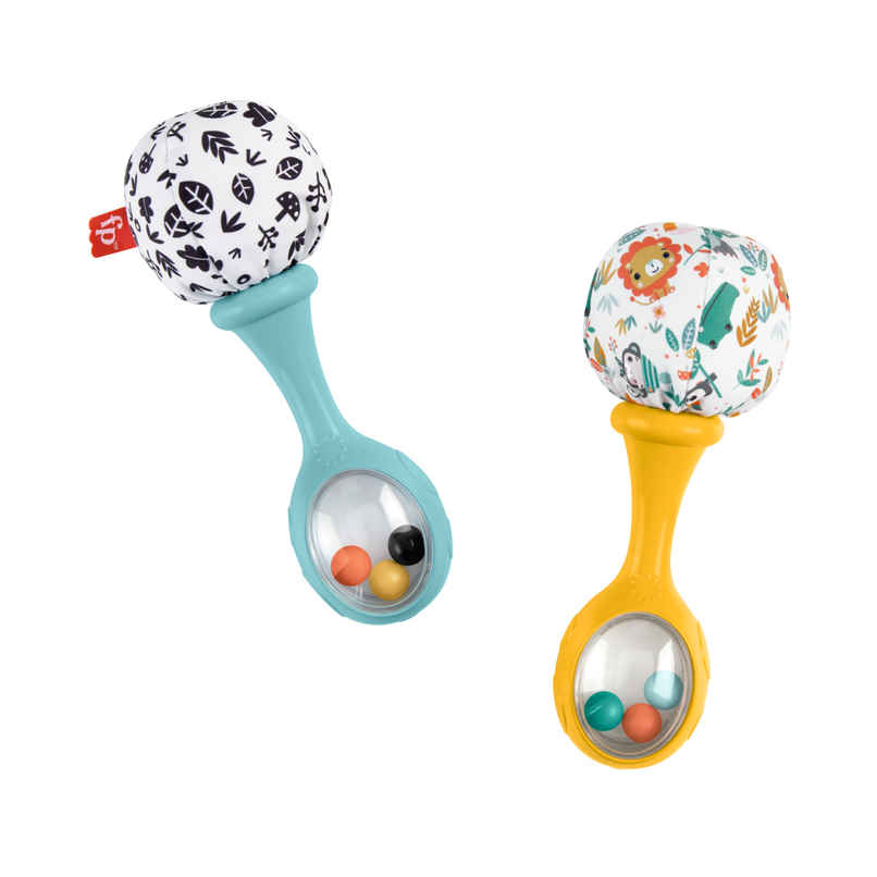 Fisher Price Baby Rattle n Rock Maracas Toys for Infants 3above Months High Contrast