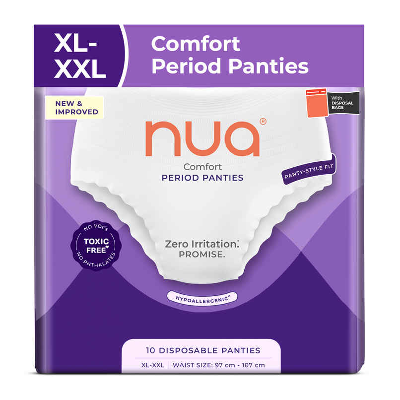 Nua Comfort Disposable Period Panties XL-XXL | Ultra-Absorbent | Pack of 10 Panties Nua Comfort Disposable Period Panties XL-XXL | Ultra-Absorbent | Pack of 10 Panties