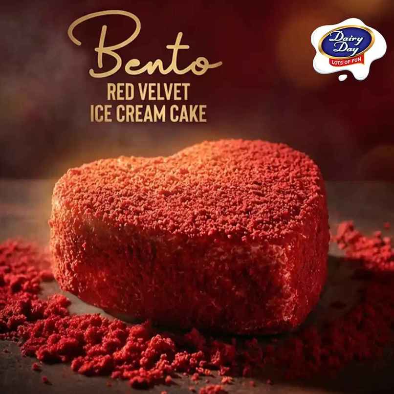 Dairy Day Bento Heart Shaped Red Velvet Ice Cream Cake Dairy Day Bento Heart Shaped Red Velvet Ice Cream Cake