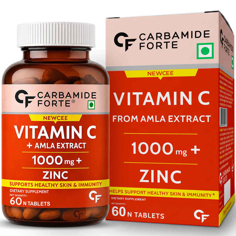 Carbamide Forte Natural Vitamin C Tablet Amla Extract With Zinc For Immunity & Skincare 60 tab Carbamide Forte Natural Vitamin C Tablet Amla Extract With Zinc For Immunity & Skincare 60 tab