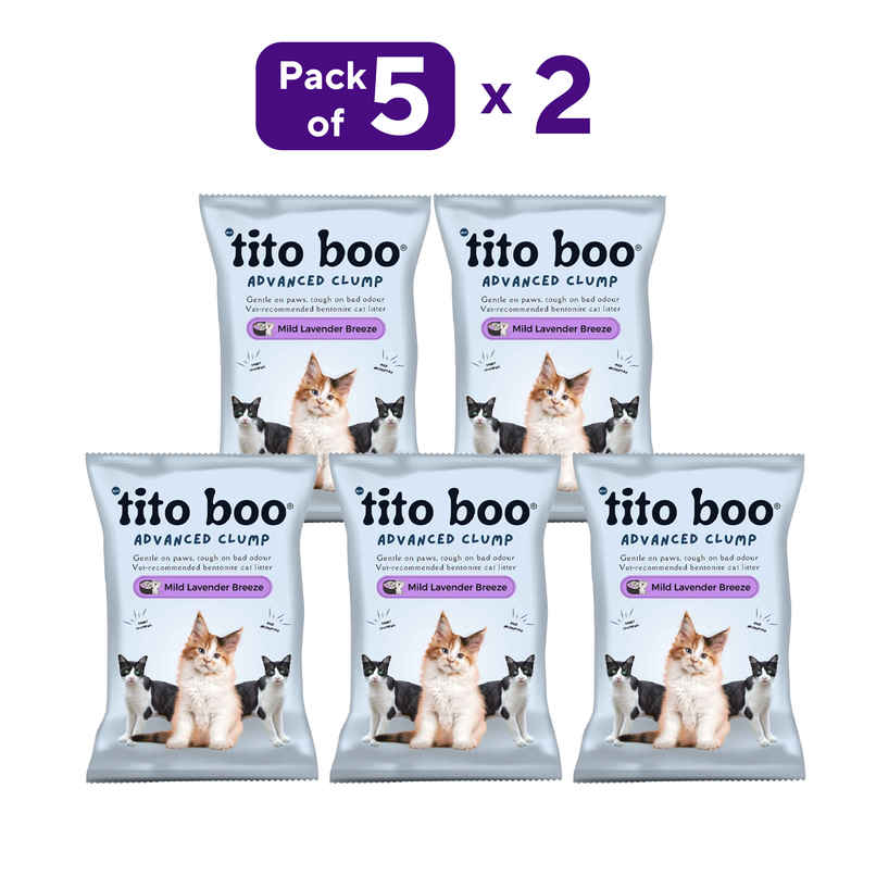 Tito Boo Mild Scented Bentonite Cat Litter | Pack Of 5 Combo