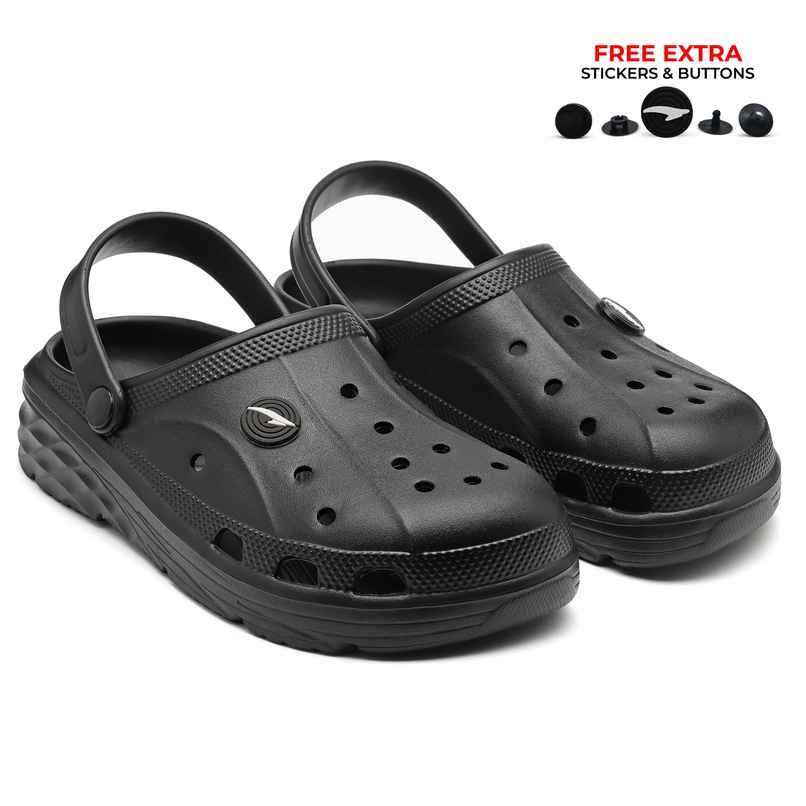 Asian Agc-14 Men Clogs Black (Size-6)