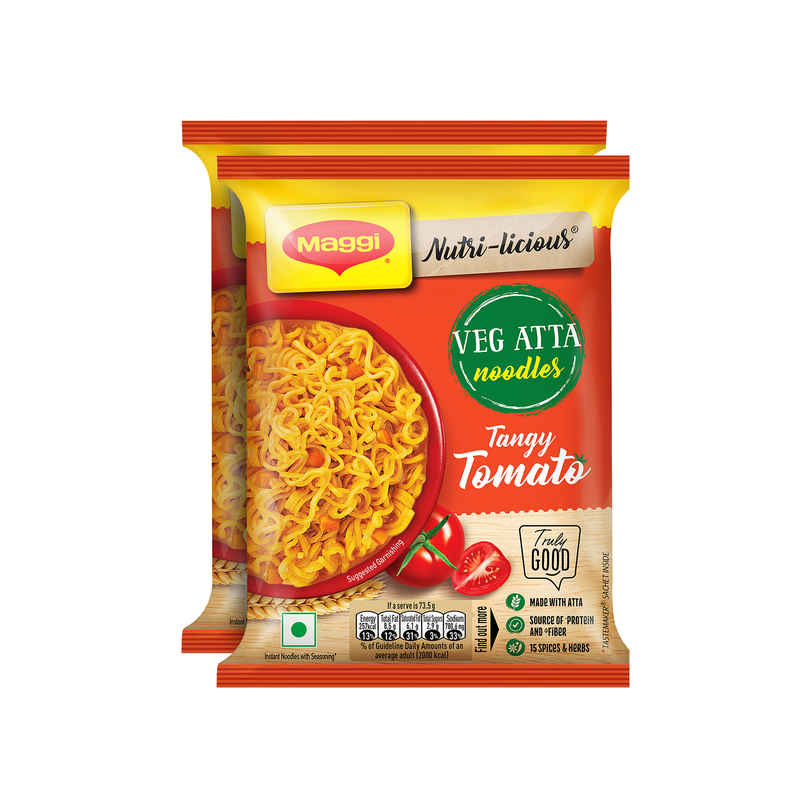 Maggi Nutri-Licious Veg Atta Noodles Tangy Tomato