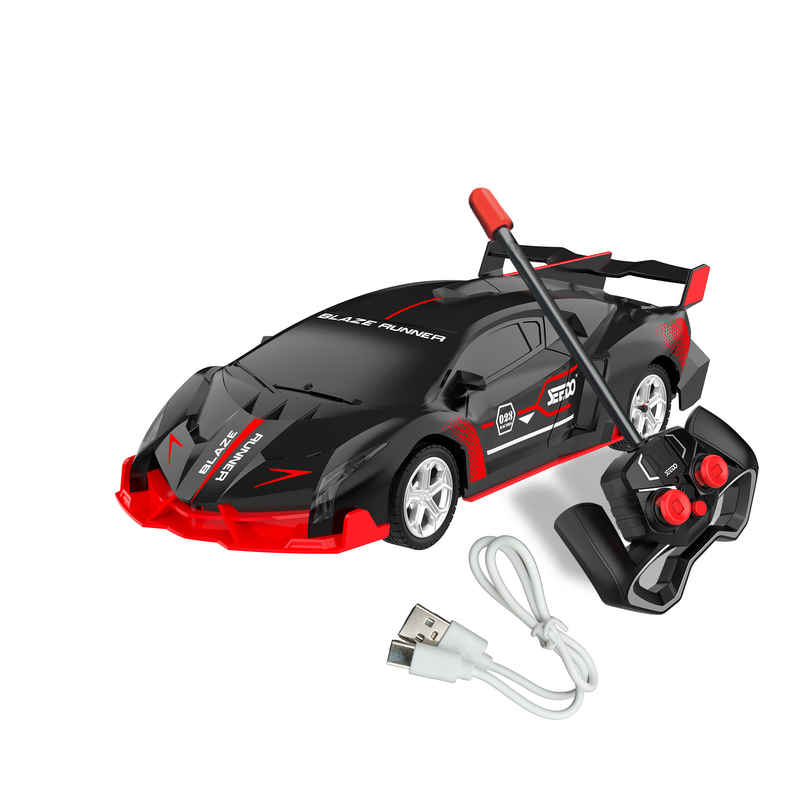 SEEDO Remote Control Car 1:18, 27 MHz, Type-C Rechargeable, Fast Speed Blaze Runner Car | Red