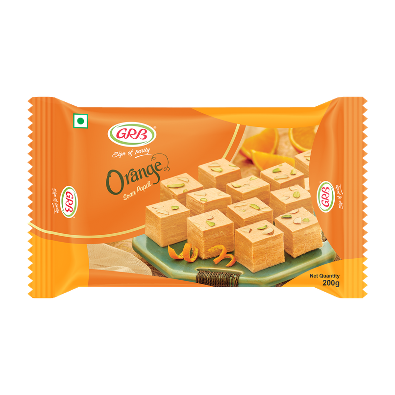 GRB Orange Soan Papdi | Traditional Indian Sweet