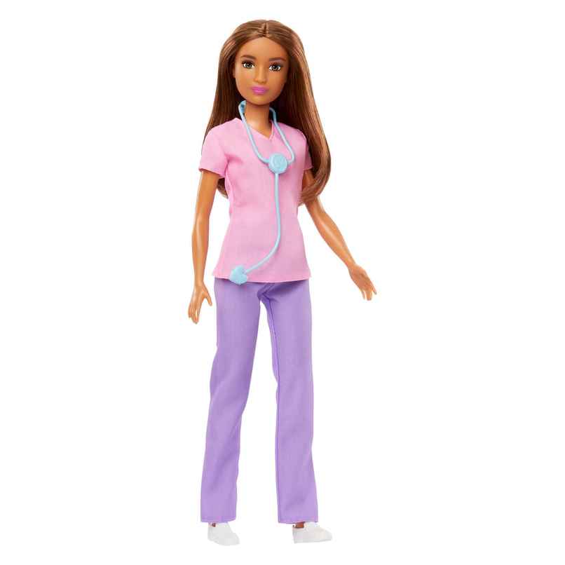 Barbie Nurse Blonde Petite Doll with Scrub & Stethoscope Barbie Nurse Blonde Petite Doll with Scrub & Stethoscope
