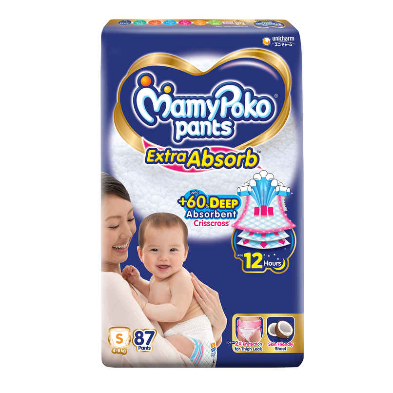 Mamypoko Pants Extra Absorb Diapers 4-8 Kg - Small
