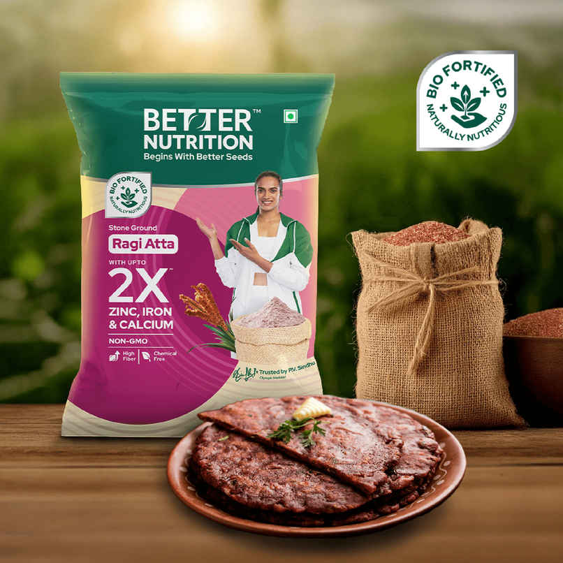 Better Nutrition Ragi Atta - 2X Nutrition, Naturally | Finger Millet Flour