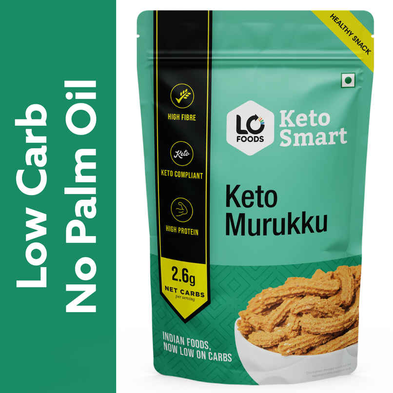 Lo Foods Keto Murukku |No Palm Oil Chakli, Low Carb Diet Healthy Snacks