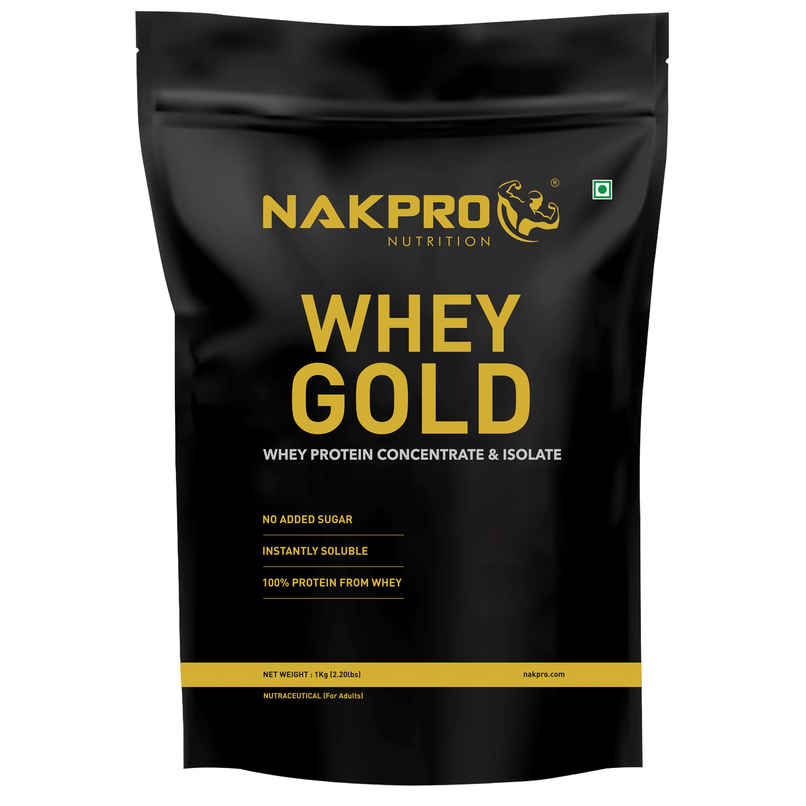 Nakpro Gold Whey Protein Concentrate Double Rich Chocolate 25.5G Protein 5.6G Bcaa